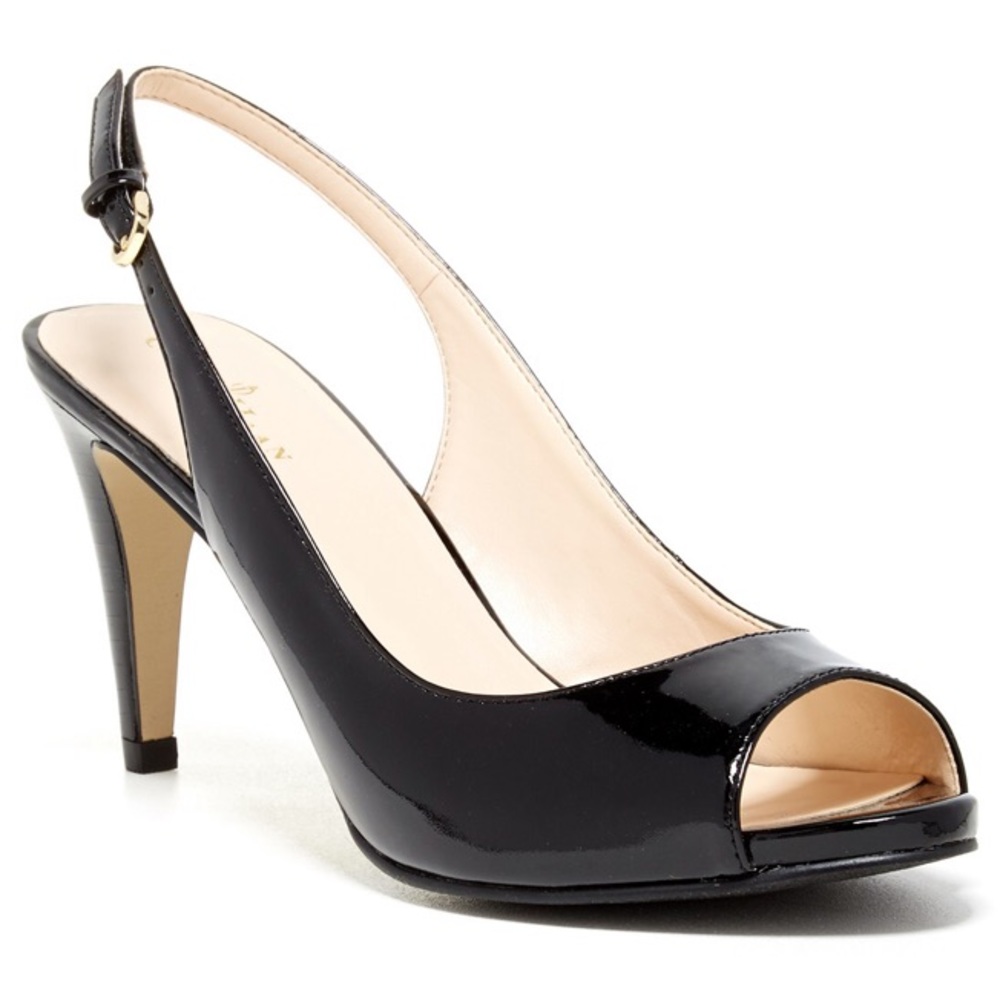 🎉HP🎉 Cole Haan Black Patent Margot Sling Heels 8